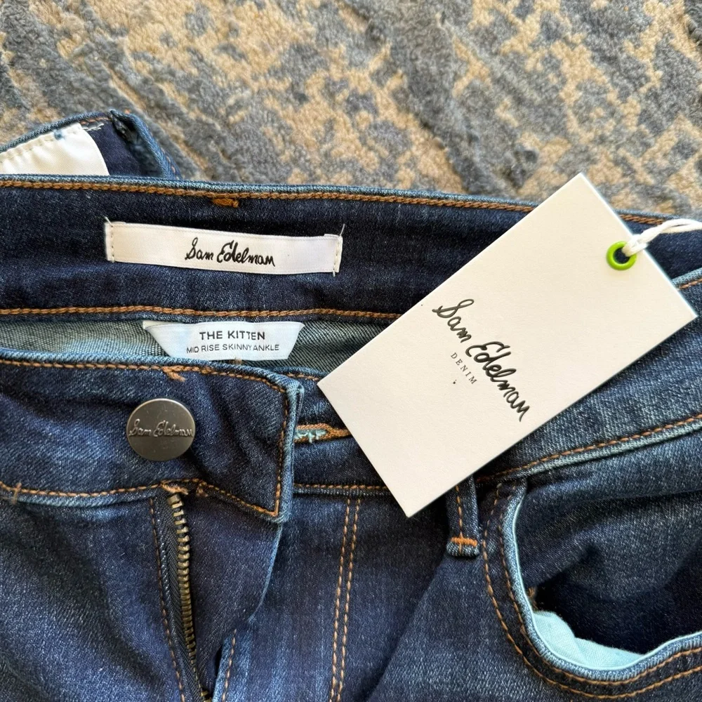 NWT Sam Edelman Deep Indigo Jeans - Picture 2 of 3